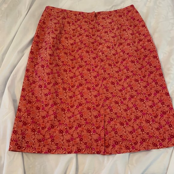 Cherokee Spring Collection Vintage Cotton Floral Pencil Skirt Size 12 - Picture 4 of 11